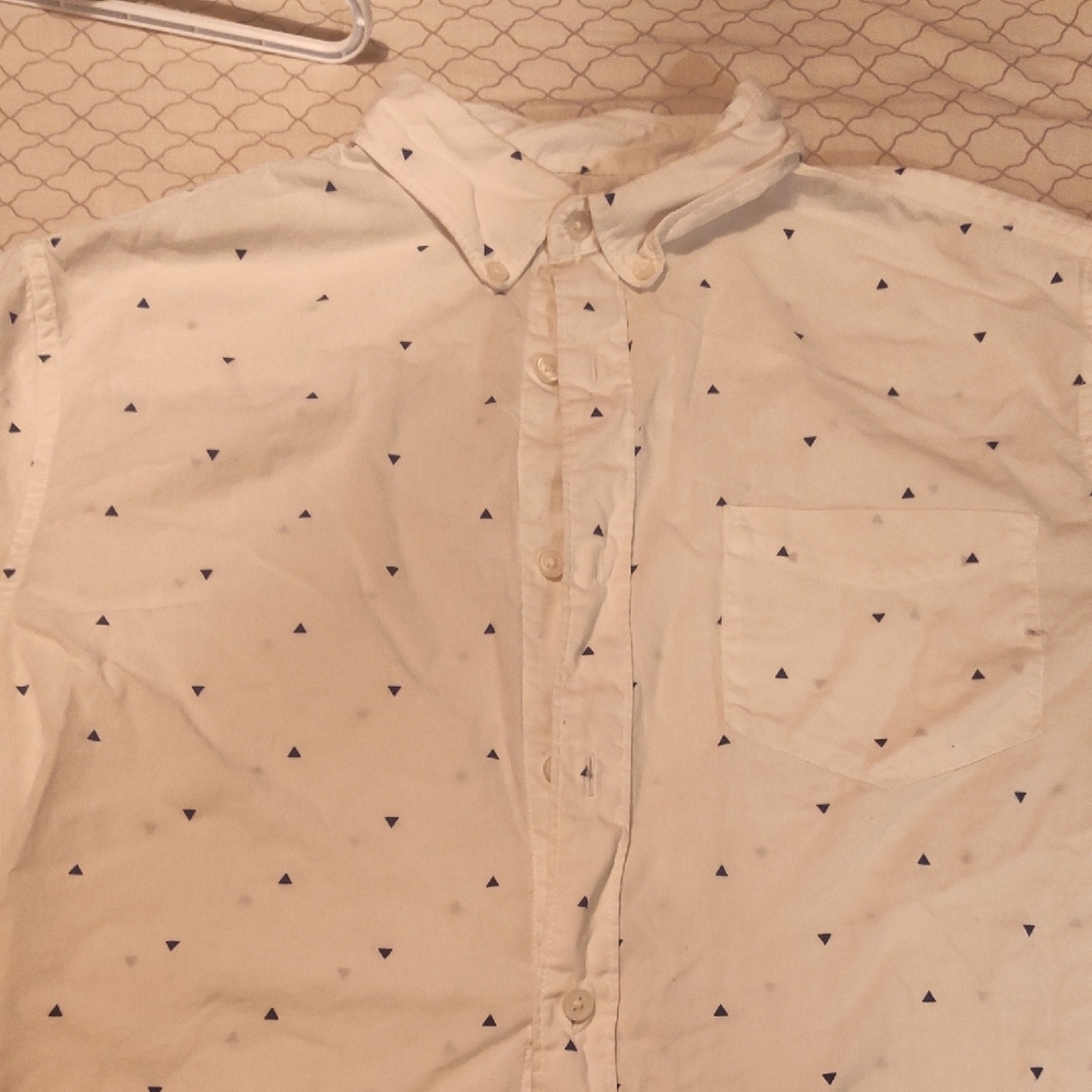 Urban Pipeline White and Black Casual Button Down Shirt